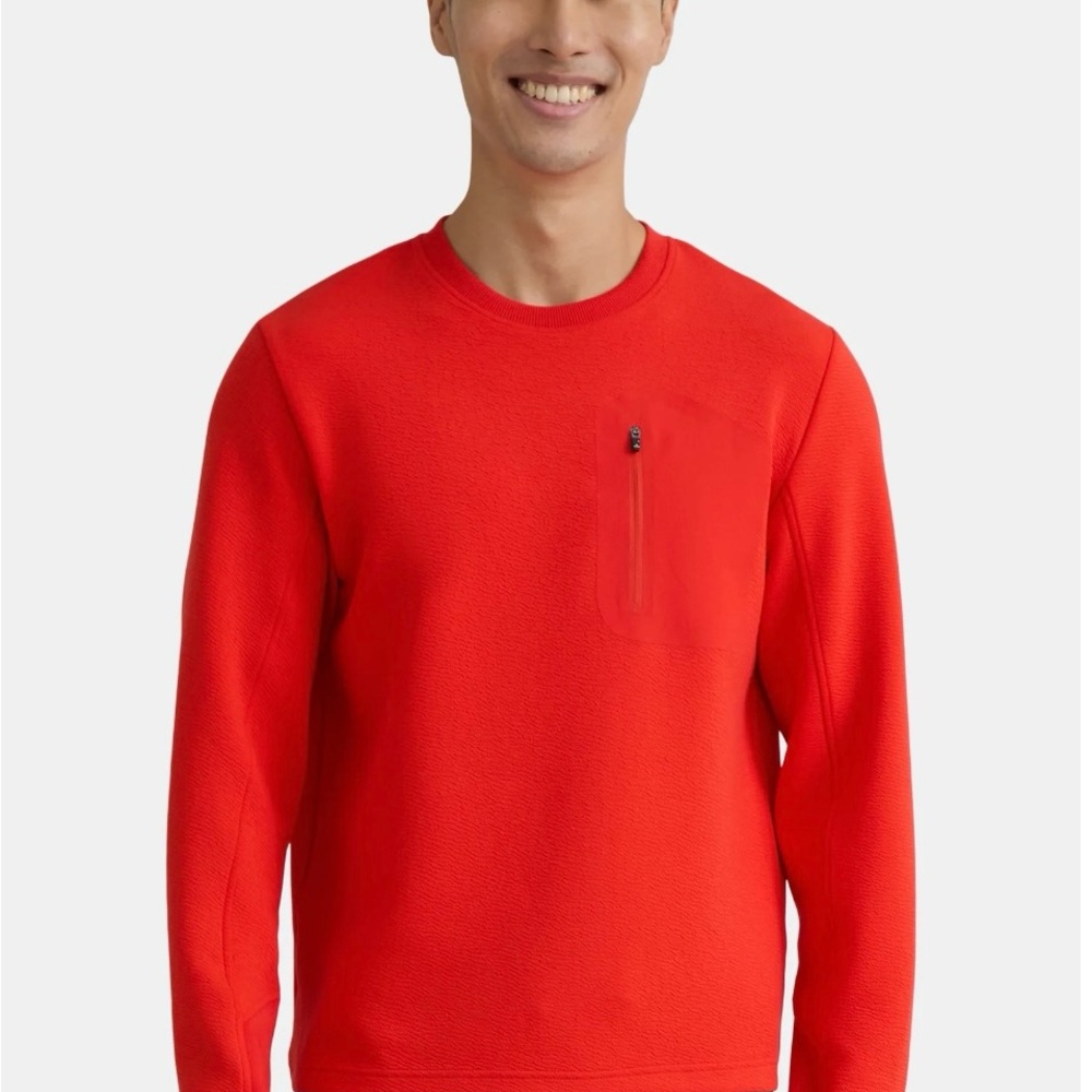 Athletic Works Men's Vibrant Red Crewneck Sweater XL (46-48)